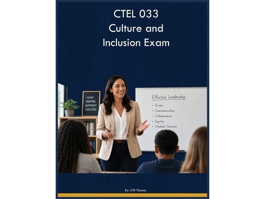 CTEL 033 Culture and Inclusion Exam