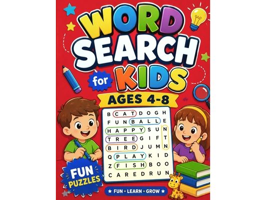 Word Search for Kids Puzzle Book: Word Search Puzzles Fun Search and Find Activities for Kids Ages 4-8 Educational Word Games with Multiple Difficulty