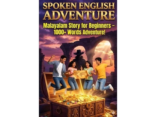 Spoken English Adventure: Malayalam Story for Beginners - Learn 1000+ Words with Fun Treasure Hunt