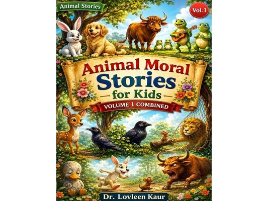 Animal Moral Stories for Kids - Volume 1 Combined: 10 Heartwarming Bedtime Animal Tales with Life Lessons on Kindness, Honesty and Good Values