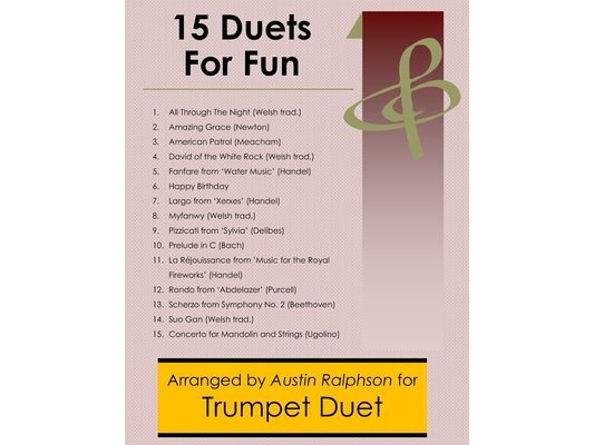 15 Trumpet Duets for Fun (popular classics) - various levels
