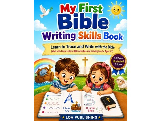 My First Bible Writing Skills Book: Learn to Trace and Write with the Bible Work with Lines, Letters, Bible Activities, and Coloring Fun for Ages 3-7