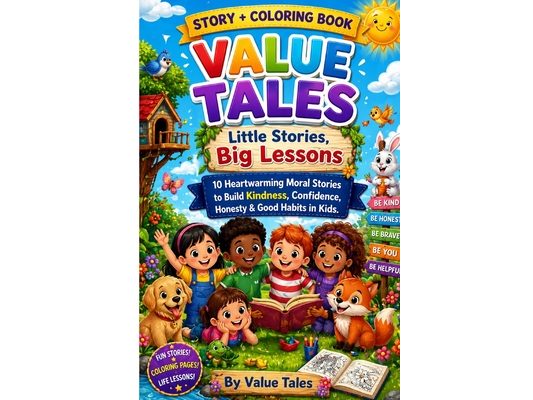 Value Tales: Little Stories, Big Lessons: 10 Short Moral Stories for Kids to Learn Kindness, Confidence, Honesty & Good Habits