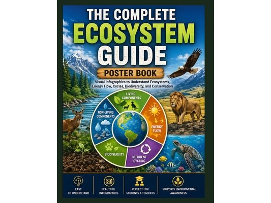 The Complete Ecosystem Guide: Poster Book: Visual Understand Ecosystems, Energy Flow, Cycles, Biodiversity, and Conservation, educational posters that