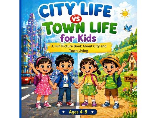 City Life Vs Town Life for Kids: A Fun Picture Book About City and Town Living