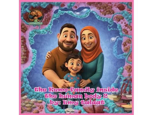 The Kemo family inside the human body2. By: Emy Talaat: "Emy, Tota, and Kemo's Journey Inside the Lungs"