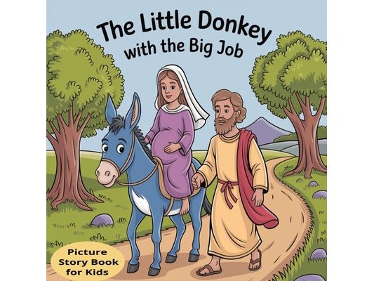 The Little Donkey with the Big Job: The Story of the Birth of Jesus as told by the Little Donkey. A Christmas Story Picture Book for Kids including, t