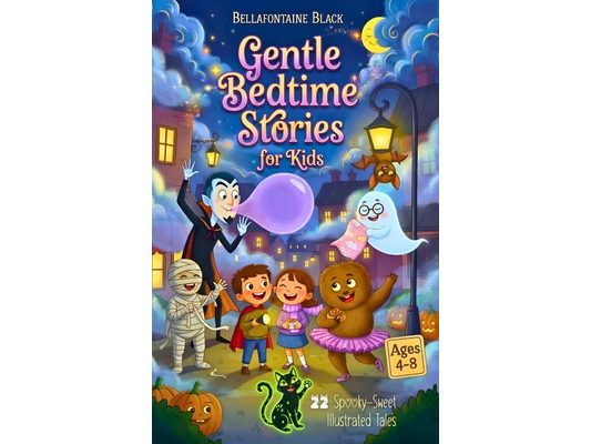 Gentle Bedtime Stories for Kids Ages 4-8: 22 Spooky-Sweet Illustrated Tales with Cute Halloween Monsters and Life Lessons in 5-10 Minute Reads