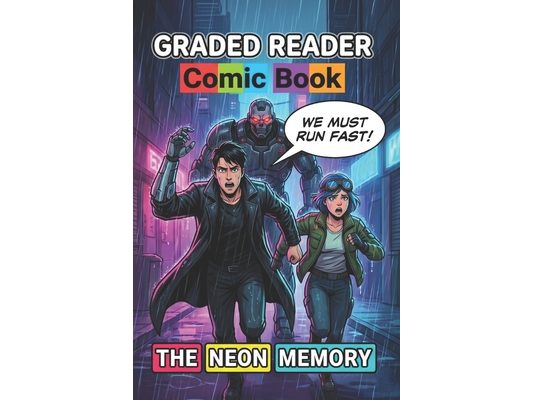 The Neon Memory. LEVEL 1 / LEVEL 2 (ELT Graded Reader): Learn English with Comics: A Cyberpunk Sci-Fi Adventure for Beginners & Elementary Students (E