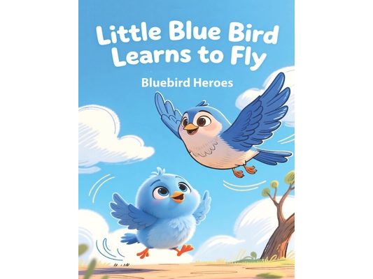 Little Blue Bird Learns to Fly: Picture Book for Toddlers and Preschoolers Ages 3-5 About Bravery and Trying New Things