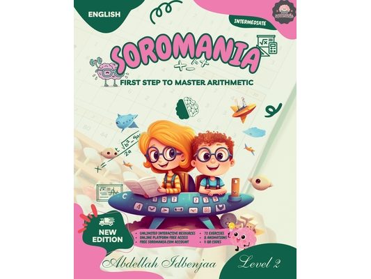 SOROMANIA Math Magic: Japanese Abacus for Western Kids (Ages 5 -12) - Book 2 of 5 - Black & White Edition: Boost Confidence & Speed with Physiognomy-F