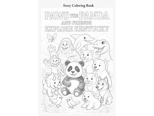 Paws the Panda and Friends Explore Kentucky Coloring Book