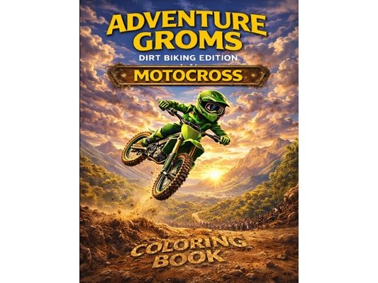 Adventure Groms: Dirt Bike Racing, Track Riding, Pit Life, and Off Road Action Sports Coloring Book for Kids and All Ages