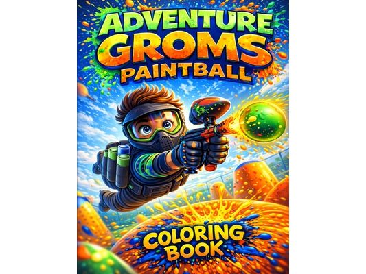 Adventure Groms: Paintball Coloring Book for Kids & Teens Action Sports Fun, Bold Easy Designs, Creative Screen-Free Activity for Boys & Girls
