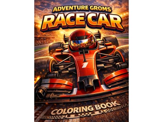 Adventure Groms: Race Car Coloring Book: Formula Style Racing Cars, Open Wheel Racing, Race Tracks, Pit Crews and High Speed Action Fun, Easy Designs