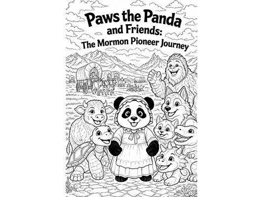 Paws the Panda and Friends: The Mormon Pioneer Journey Coloring Story Book