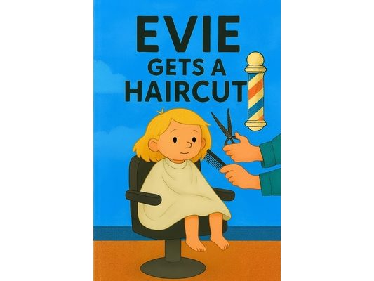 Evie Gets A Haircut: Snips, clips, and a brand new look-Evie's brave at the hair salon nook!