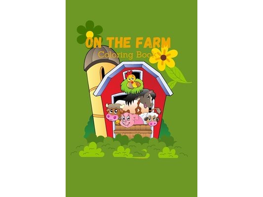On the farm coloring book
