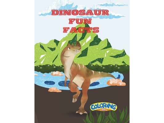 Dinosaur fun fact: Coloring while learning facts about dinosaurs