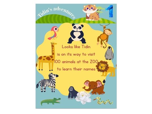 Tidin's Adventures - Tidin at the Zoo: Tidin is learning the names of zoo animals