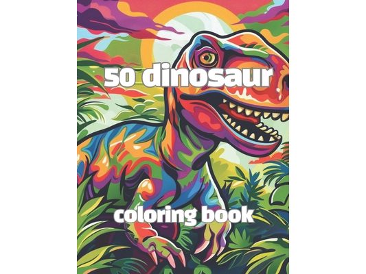 50 dinosaur coloring book
