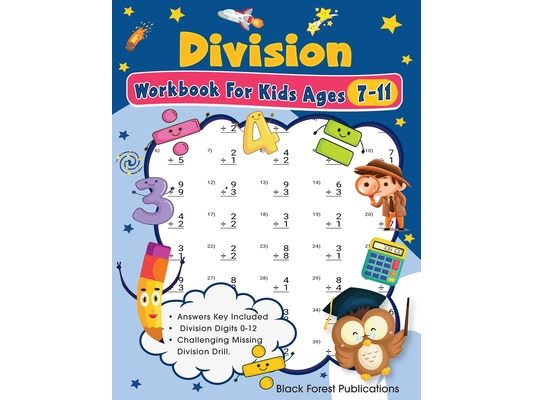 Division Workbook For Kids Ages 7-11