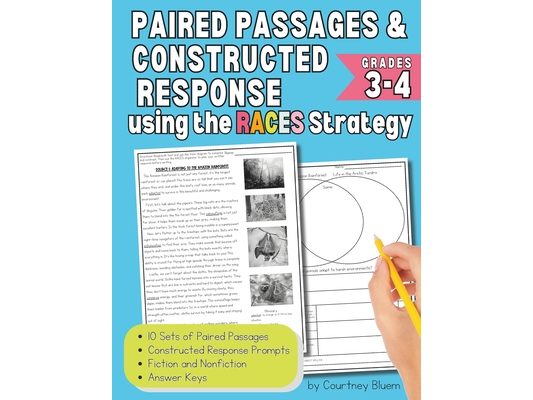 Reading Paired Passages and Constructed Response for Grades 3 to 4 - Fiction and Non-Fiction: Using the RACES Strategy