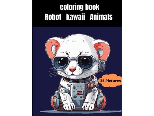 coloring book Robot - kawaii - Animals