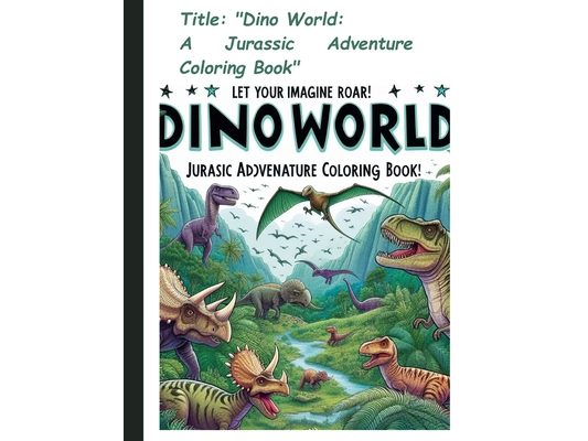 "Dino World: A Jurassic Adventure Coloring Book" "Let Your Imagination Roar! Perfect for Kids and Adults"