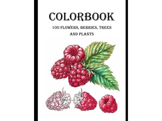 Colorbook: 100 flowers, berries, trees and plants.