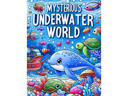 "Mysterious Underwater World: The Ultimate Coloring Book of Ocean Creatures and Fish for Kids Ages 4 to 12"