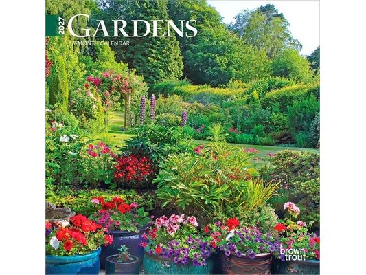 Gardens 2027 7 X 14 Inch (Hanging) Monthly Mini Wall Calendar