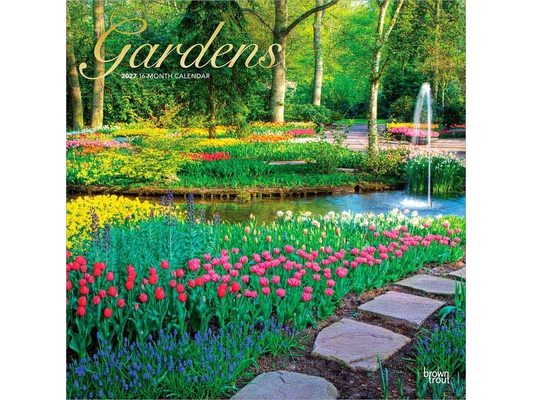Gardens 2027 12 X 24 Inch (Hanging) Monthly Square Wall Calendar Foil Stamped Cover Plastic-Free