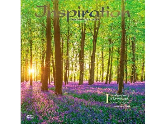 Inspiration 2027 12 X 24 Inch (Hanging) Monthly Square Wall Calendar Foil Stamped Cover Plastic-Free