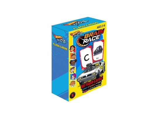 Hot Wheels Brain Race Flash Cards: 101 Cards for Preschool to Kindergarten Practice Letters, Numbers, Colors & Shapes Early Learning for Kids Ages 3-6