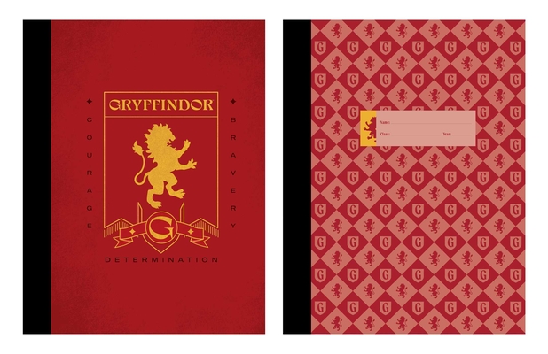 Harry Potter: Gryffindor Composition Notebook Set (Set of 2)
