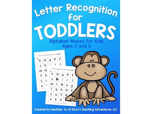 Letter Recognition for Toddlers: Alphabet Mazes for Kids Ages 2 to 3