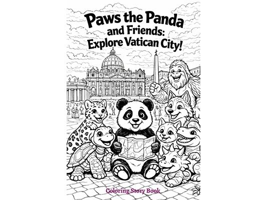 Paws the Panda and Friends Explore Vatican City Story Coloring Book
