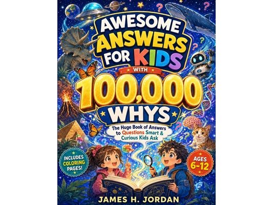 Awesome Answers for Kids With 100,000 Whys: The Huge Book of Answers to Questions Smart & Curious Kids Ask About Nature, Chemistry, Life, Science, Spa