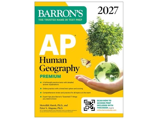 AP Human Geography Premium, 2027: Prep Book with 6 Practice Tests+ Comprehensive Review + Online Practice