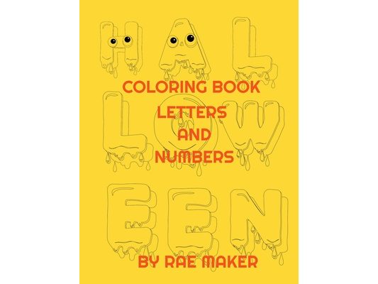 Halloween Coloring Book Letters and Numbers
