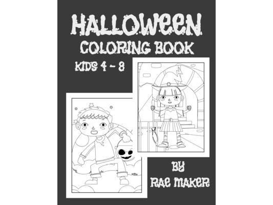 Halloween Coloring Book Kids 4 - 8