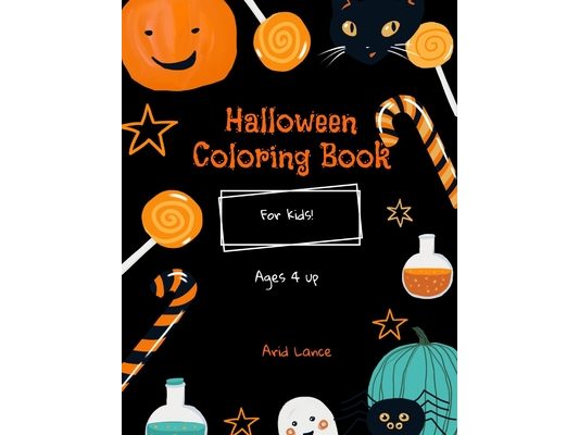Halloween Coloring Books for Kids: Cute interactive coloring book for ages 4-8