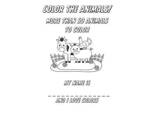 Color the animals!: More than 50 animals to color