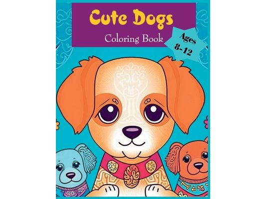 A cute color by number coloring books for kids ages 8-12 animals dog