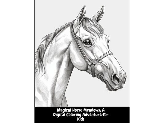 Magical Horse Meadows: A Digital Coloring Adventure for Kids