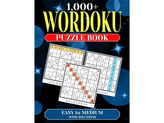 1,000+ Wordoku Puzzle Book for Adults: Word-based Sudoku Puzzles with a secret 9-letter word.