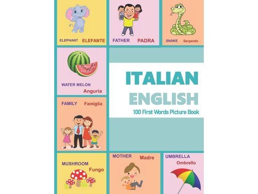 ITALIAN ENGLISH 100 First Words Picture Book: Classic first words are presented in English and ITALIAN with bright illustrations/photographic color pi