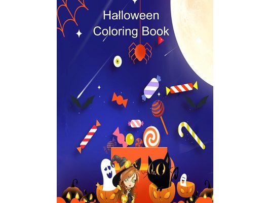 Halloween Coloring Book For Kids Ages 4-8: Cute Coloring Pages For Halloween, Hours Of Fun (60 Pages, 8.5x11inches): Great For Kids Of All Ages