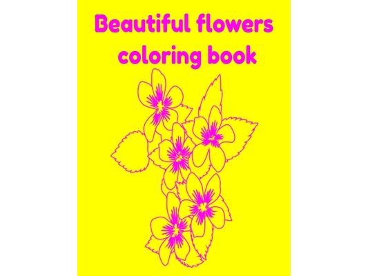 Beautiful flowers coloring book